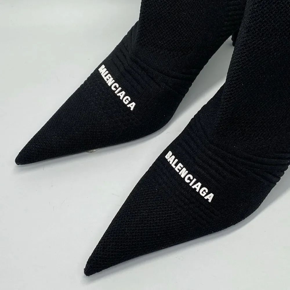 Balenciaga Knife 2.0 logo-appliquéd stretch-knit ankle boots - Picture 6 of 12